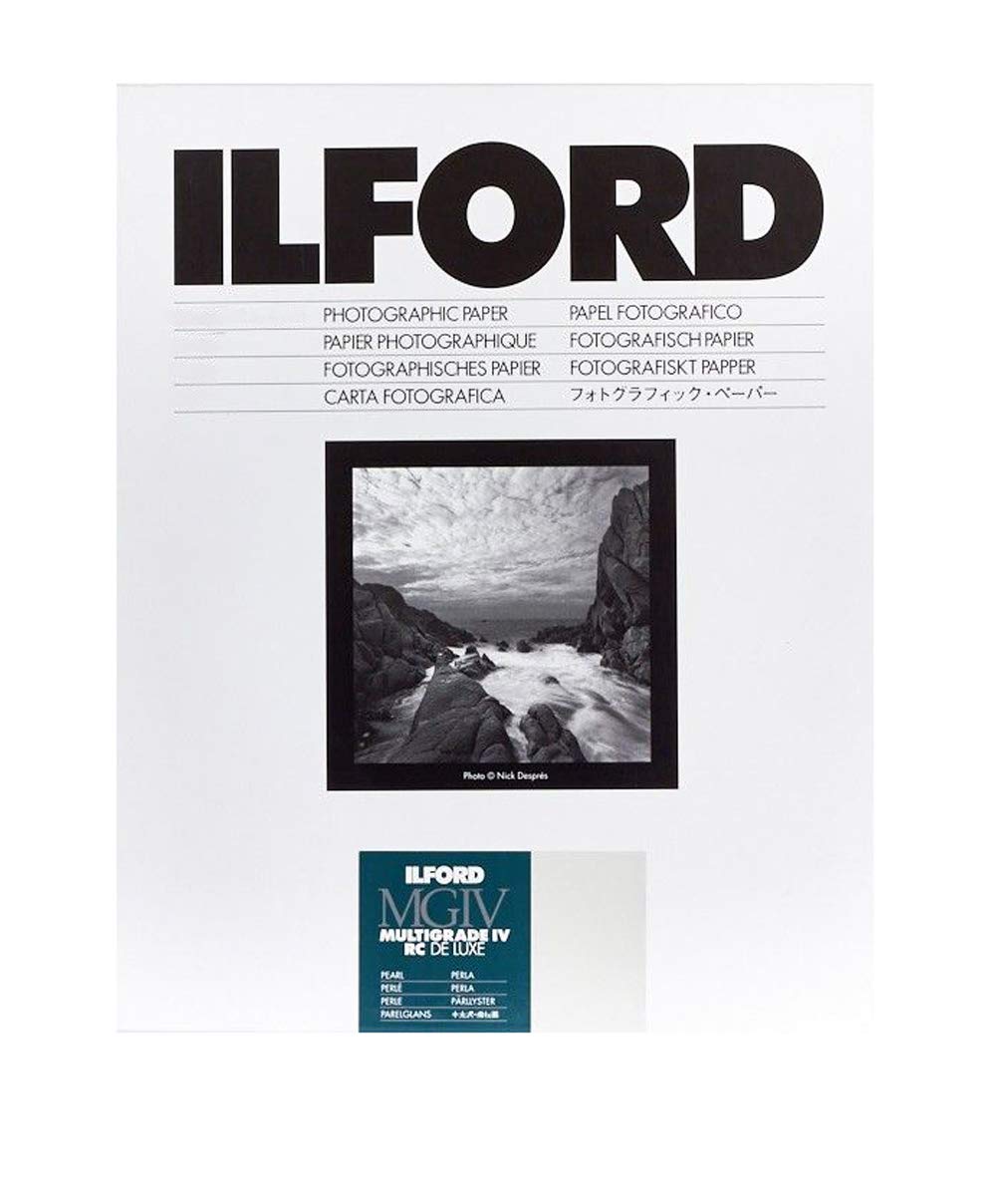 Ilford Multigrade Iv Rc Deluxe Resin Coated Vc Variable Contrast Black & White Enlarging Paper   8X10'   25 Sheets   Pearl Surface